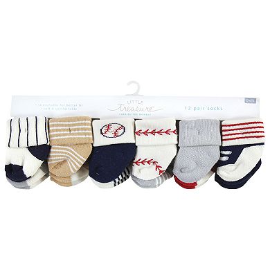 Little Treasure Infant Boy Newborn Socks, Baseball