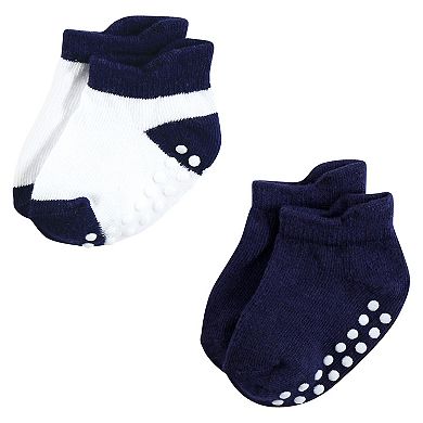 Hudson Baby Infant Boy Non-Skid No-Show Socks, Blue