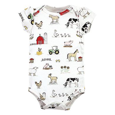 Hudson Baby Infant Girl Cotton Bodysuits, Udderly Adorable