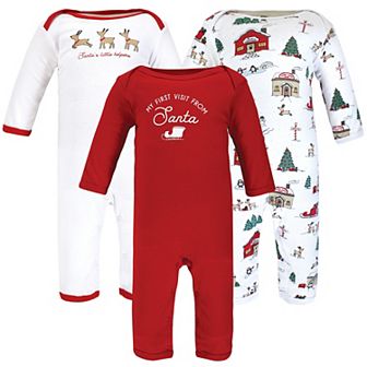 Hudson Baby Unisex Baby Cotton Coveralls, North Pole