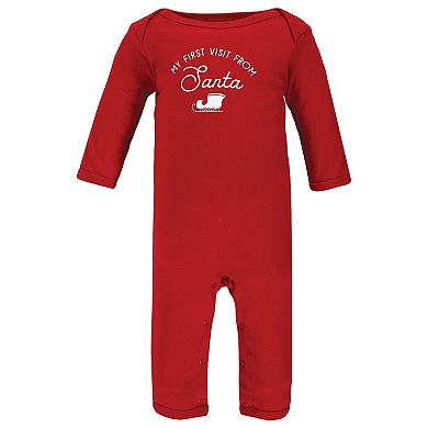 Hudson Baby Unisex Baby Cotton Coveralls, North Pole