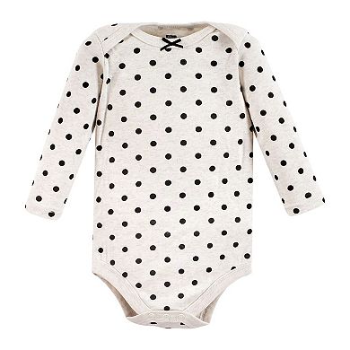 Hudson Baby Infant Girl Cotton Long-Sleeve Bodysuits, Cinnamon Pink Prints 7-Pack, 3-6 Months
