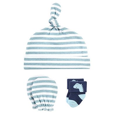 Infant Boy Caps, Mittens and Socks Set, Dinosaur