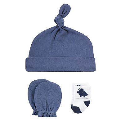 Infant Boy Caps, Mittens and Socks Set, Dinosaur