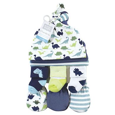 Infant Boy Caps, Mittens and Socks Set, Dinosaur