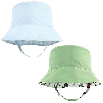 Hudson Baby Infant Boy Sun Protection Hat, Critters Plaid