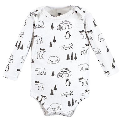 Hudson Baby Unisex Baby Cotton Long-Sleeve Bodysuits, Chill Out Penguin