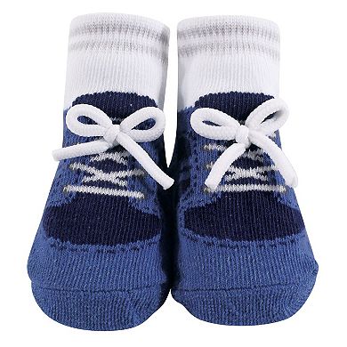 Hudson Baby Infant Boy Socks Boxed Giftset, Blue Sneaker, One Size