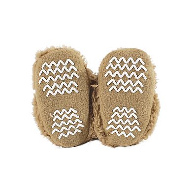 Hudson Baby Unisex Baby Trapper Hat, Mitten and Bootie Set, Tan Bear