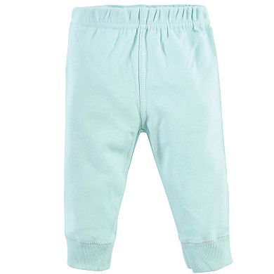 Luvable Friends Baby and Toddler Girl Cotton Pants 4pk, Girl Basic Elephant