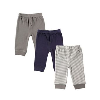 Luvable Friends Baby and Toddler Boy Cotton Pants 3 pk Blue