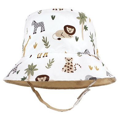 Hudson Baby Infant Boy Sun Protection Hat, Tropical Safari