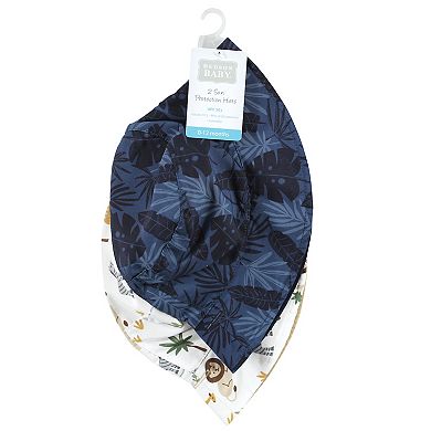Hudson Baby Infant Boy Sun Protection Hat, Tropical Safari