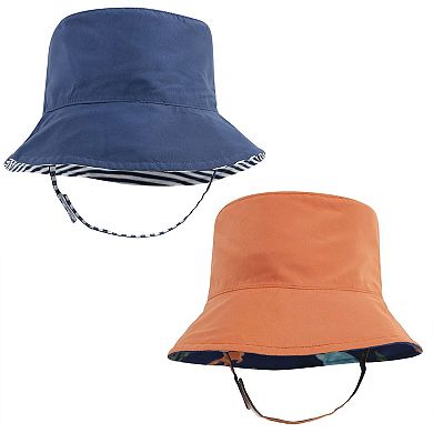 Hudson Baby Infant Boy Sun Protection Hat, Dino Stripe, 12-24 Months
