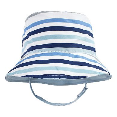 Hudson Baby Infant Boy Sun Protection Hat, Shark Stripe