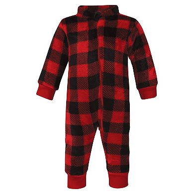 Hudson Baby Unisex Baby Plush Jumpsuits, Christmas Lights, 3-6 Months