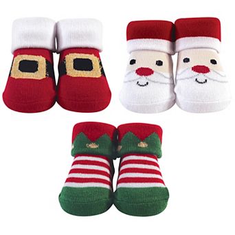 Infant Boy Socks Boxed Giftset, Santa, One Size