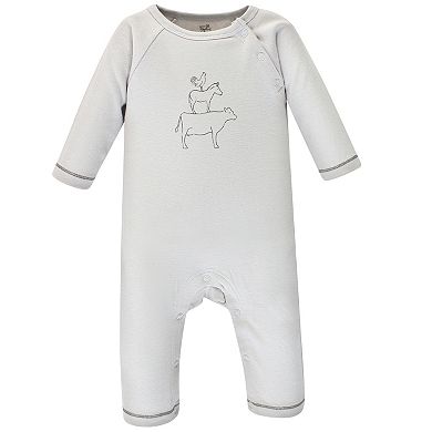 Touched by Nature Baby Organic Cotton Coveralls 3pk, Farm Friends