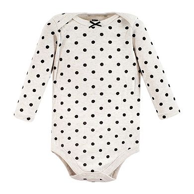 Hudson Baby Infant Girl Cotton Long-Sleeve Bodysuits, Cinnamon Pink Prints 7-Pack