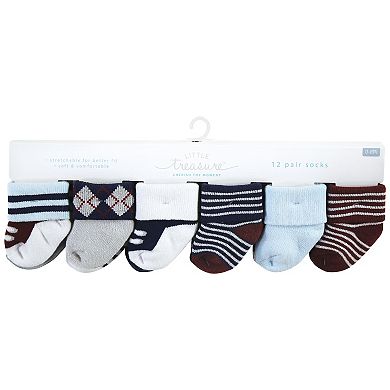 Little Treasure Infant Boy Newborn Socks, Genius