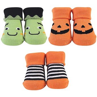 Infant Boy Socks Boxed Giftset, Pumpkin Monster, One Size