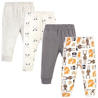 Hudson Baby Infant and Toddler Boy Cotton Pants 4 pk Boy Forest