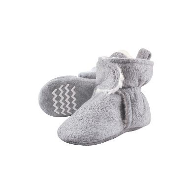 Hudson Baby Unisex Baby and Toddler Trapper Hat, Mitten and Bootie Set, Heather Gray