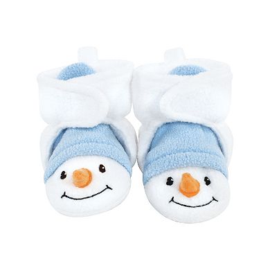 Hudson Baby Infant Boy Trapper Hat, Mitten and Bootie Set, Snowman