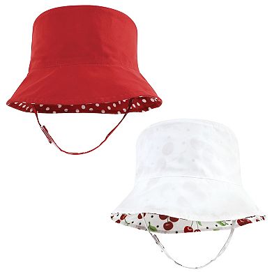Hudson Baby Infant Girl Sun Protection Hat, Cherries Dot
