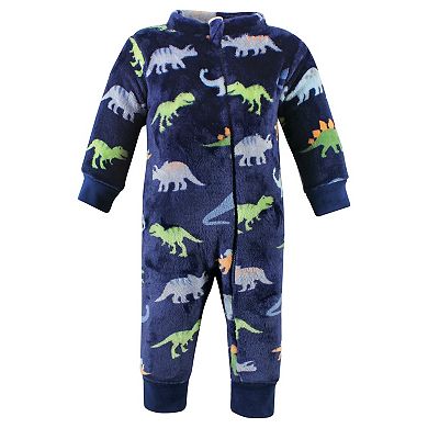 Hudson Baby Toddler Boys Plush Jumpsuits, Dinosaurs