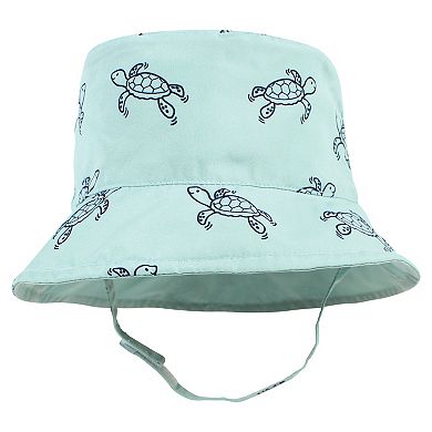Hudson Baby Infant Boy Sun Protection Hat, Sea Turtle Stripe