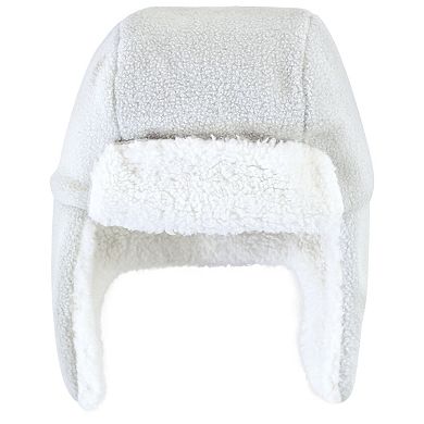 Hudson Baby Unisex Baby and Toddler Trapper Hat, Mitten and Bootie Set, Light Gray