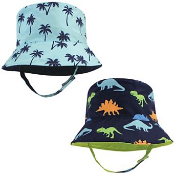 Hudson Baby Infant Boy Sun Protection Hat, Dinosaur Palm Tree