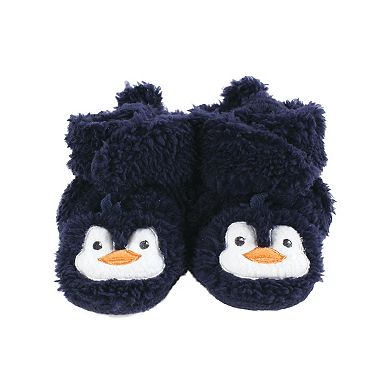 Hudson Baby Infant Boy Trapper Hat, Mitten and Bootie Set, Navy Penguin