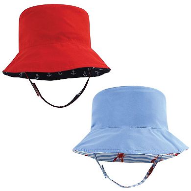 Hudson Baby Infant Boy Sun Protection Hat, Anchor Lobster, 12-24 Months