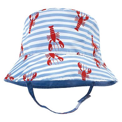 Hudson Baby Infant Boy Sun Protection Hat, Anchor Lobster