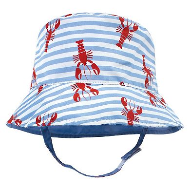 Hudson Baby Infant Boy Sun Protection Hat, Anchor Lobster, 12-24 Months