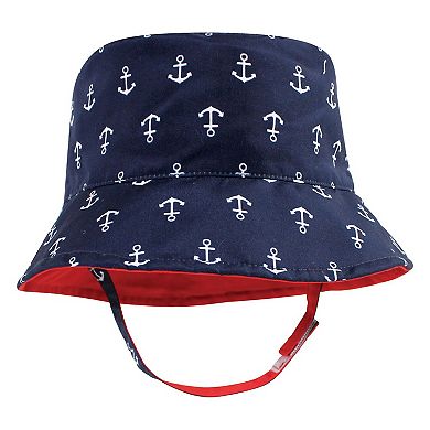 Hudson Baby Infant Boy Sun Protection Hat, Anchor Lobster, 12-24 Months