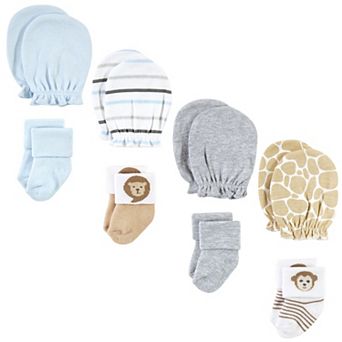 Infant Boy Socks and Mittens Set, Safari Boy