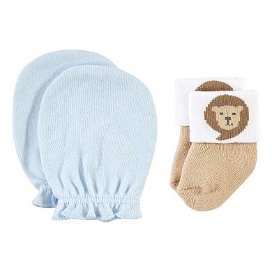 Infant Boy Socks and Mittens Set, Safari Boy