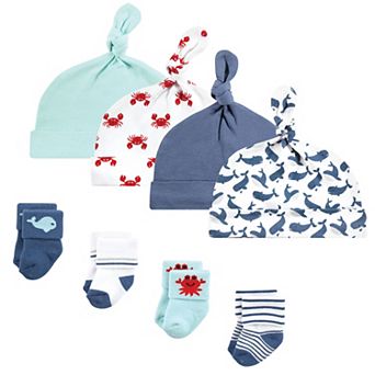 Infant Boy Cap and Socks Set, Whale, 0-9 Months