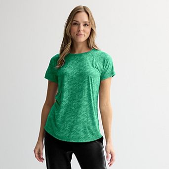 Petite Tek Gear® Essential Core Raglan Tee
