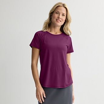 Petite Tek Gear® Essential Core Raglan Tee
