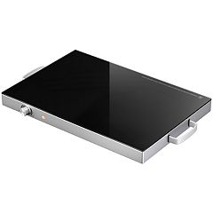 MegaChef Electric Black Warming Tray with Adjustable Temperature