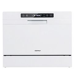 6 Place Setting Built-In or Countertop Dishwasher Machine with 5 Programs