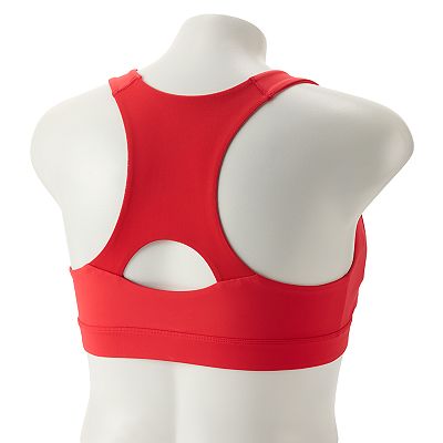 Plus Size Tek Gear® Ultrastretch Medium Support Zip Front Sports Bra