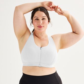 Plus Size Tek Gear® Ultrastretch Medium Support Zip Front Sports Bra