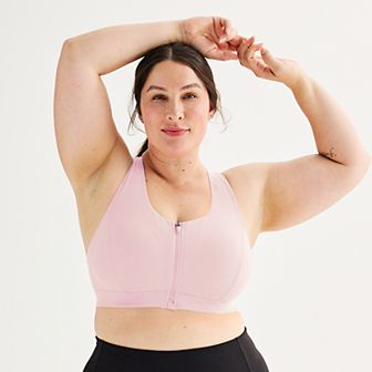 Plus Size Tek Gear® Ultrastretch Medium Support Zip Front Sports Bra
