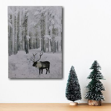 LumaBase LED Still Winter Night Lighted Wall Art