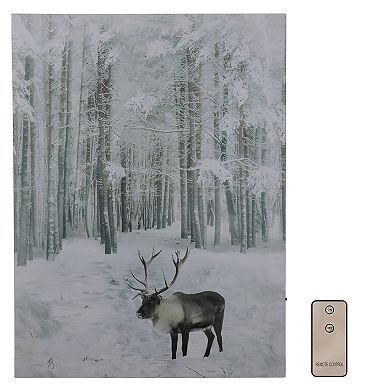 LumaBase LED Still Winter Night Lighted Wall Art